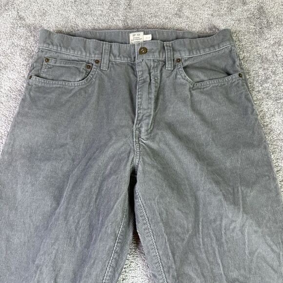 J Crew Pants Men’s 32x30 Gray Slim Straight Corduroy Casual Business - Picture 1 of 9